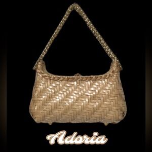 Vintage Adoria Bulusan Woven Handbag, Handmade of Karagumoy, Chain Handles